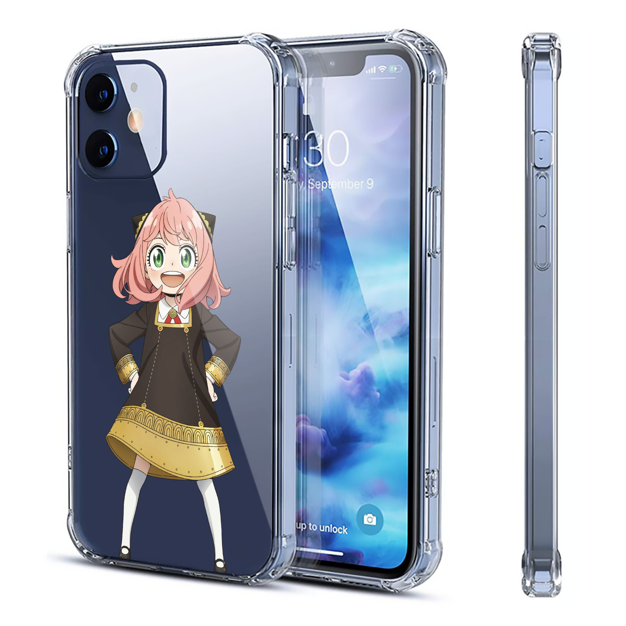 （画像用） SPY×FAMILY间谍家家酒 【iPhone 12シリーズ対応】透明スマホケース（クリアソフトケース）